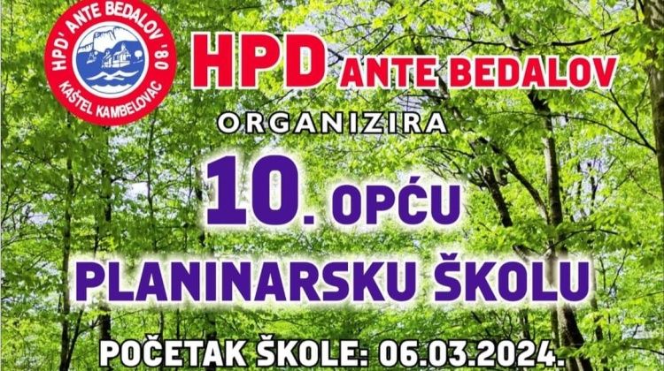 Opća planinarska škola u organizaciji HPD Ante Bedalov 